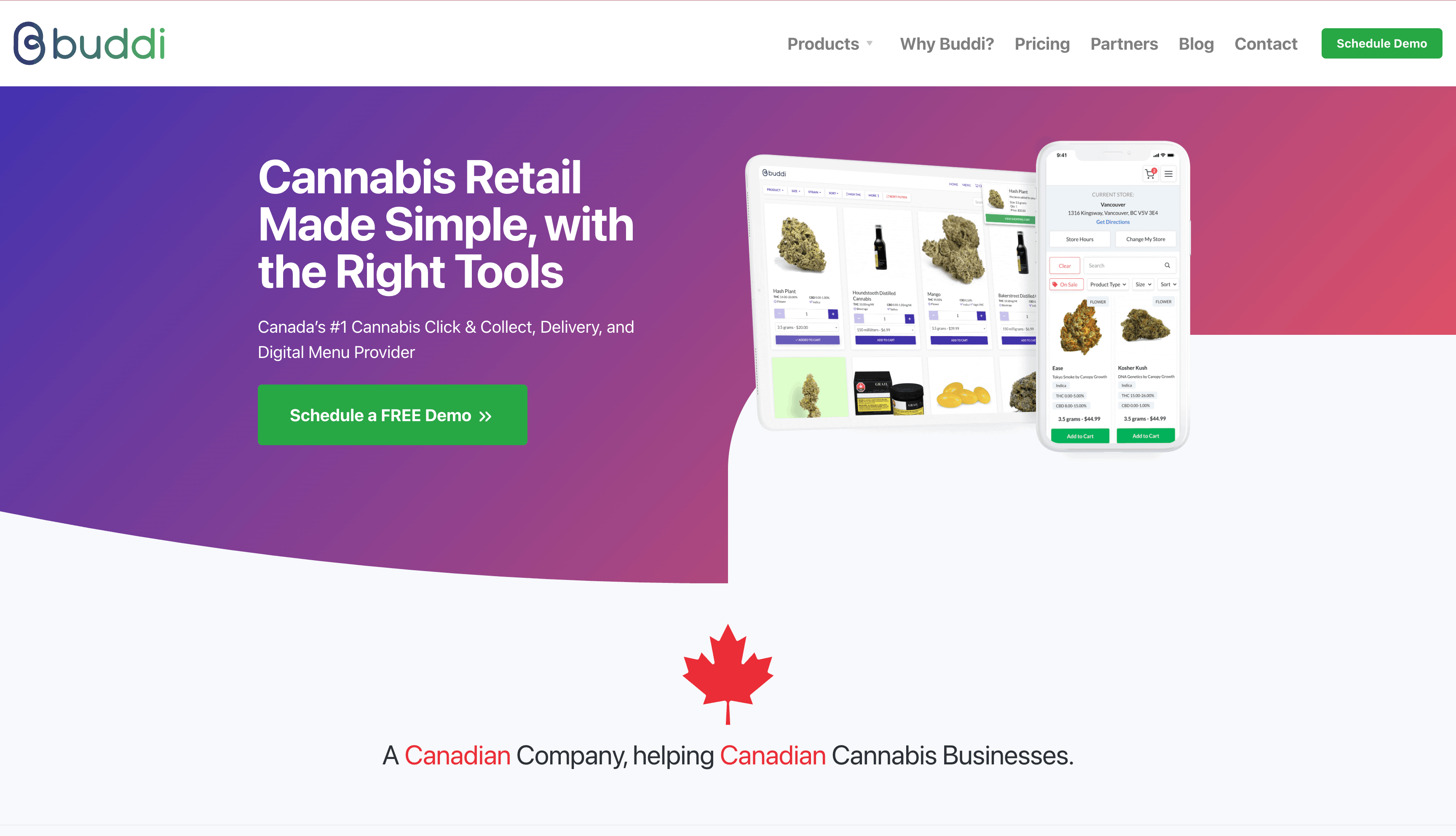 Buddi – Plateforme Complète de Vente au Détail de Cannabis